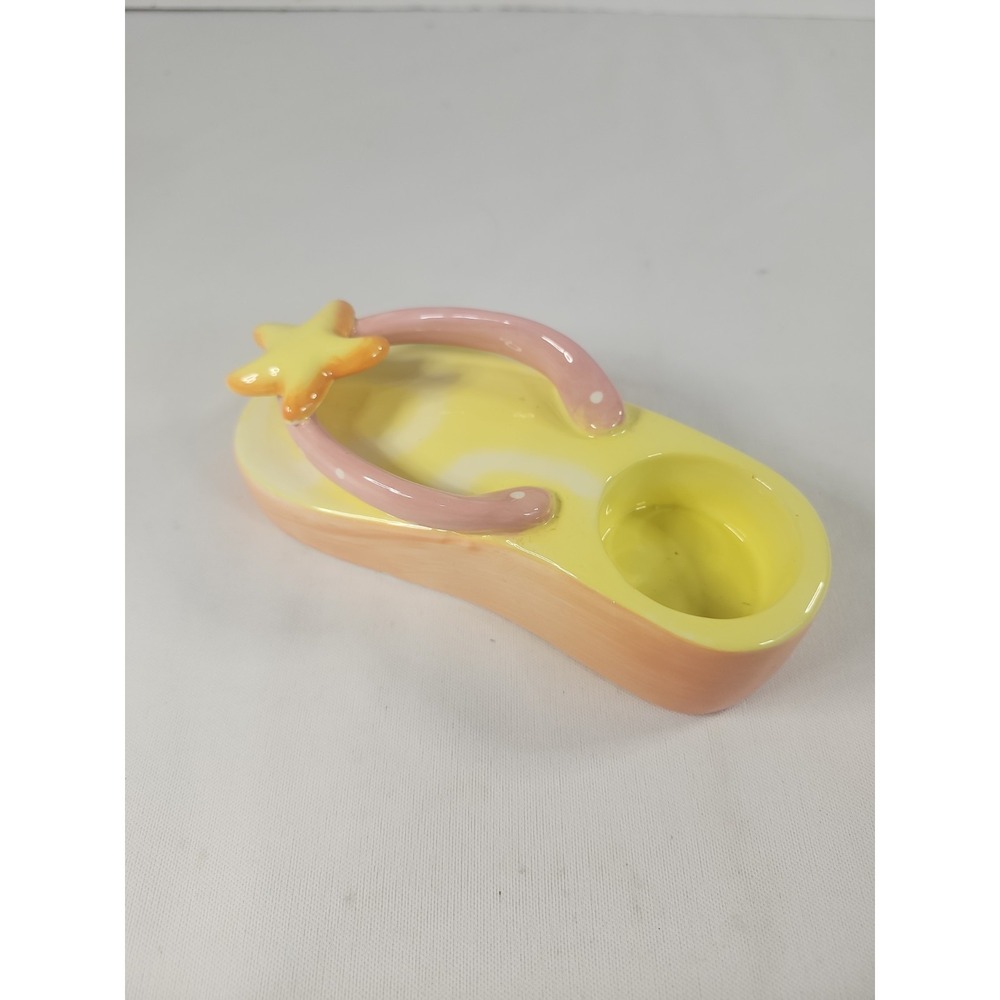 Dennis East Ceramic Starfish Flip Flop Sandal Tea Light Candle Holders